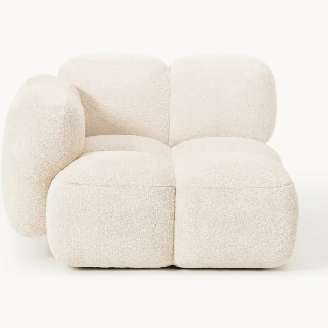 Westwing Collection Hoekmodule Tayla van teddy bouclé beige