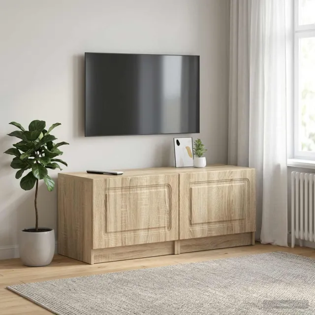 vidaXL Tv-meubel Sonoma Eiken Bewerkt hout Bruin
