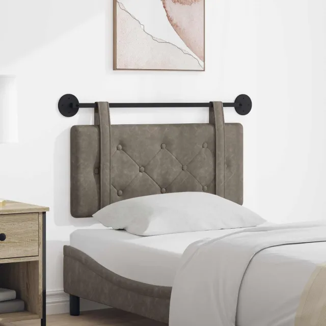vidaXL Hangend hoofdbord Grijs Antiek PU