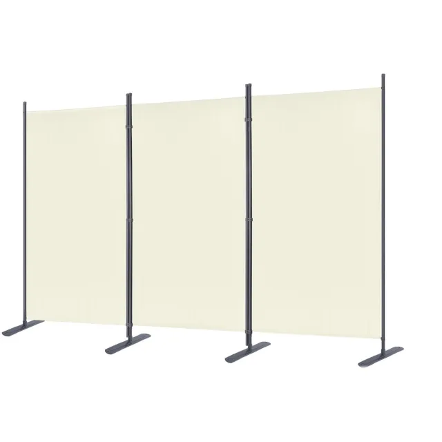 Aufun Opvouwbare Kamerscherm – 275x180cm – Verstelbaar – Binnen/Buiten voor Kantoren, Tuinen (Beige) Beige1