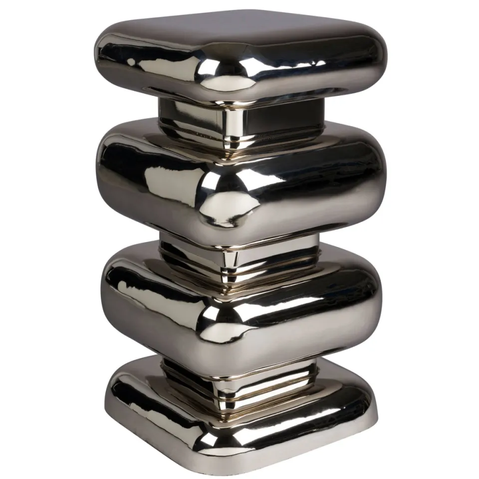 Dutchbone Stubby bijzettafel zilver, foto 5