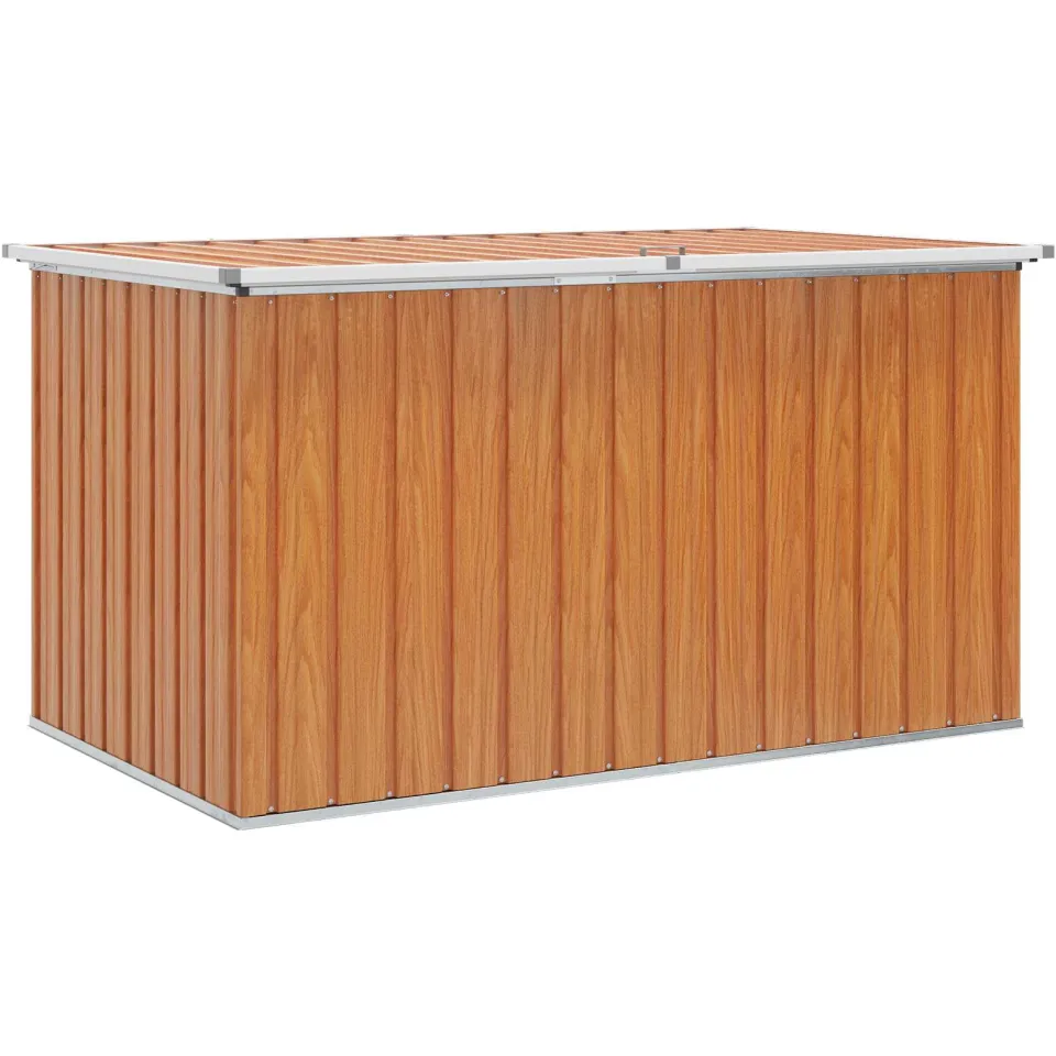 vidaXL Buitenopslagdoos Gegalvaniseerd staal 171 x 99 x 93 cm bruin, foto 3