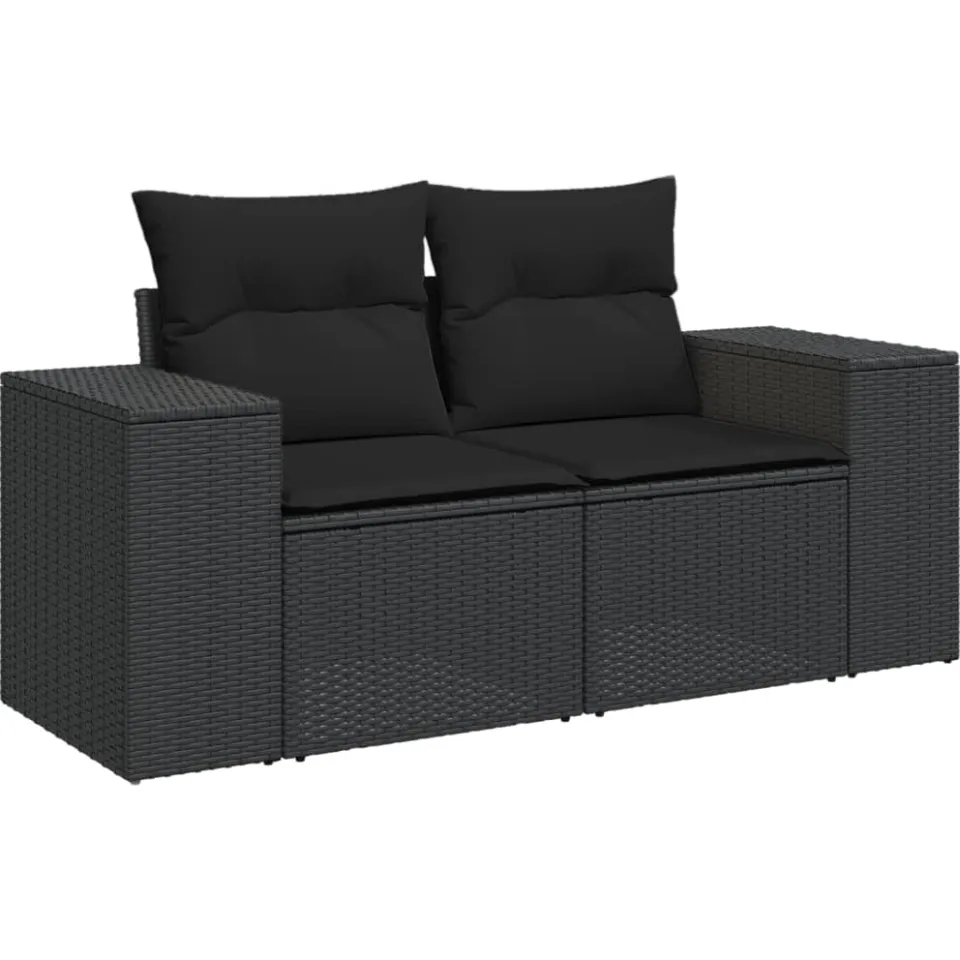 vidaXL 10-delige Loungeset met kussens poly rattan grijs, foto 4
