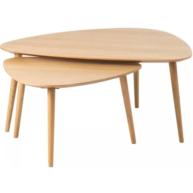 Nordic Home Heidi organische salontafels - set van 2 - naturel