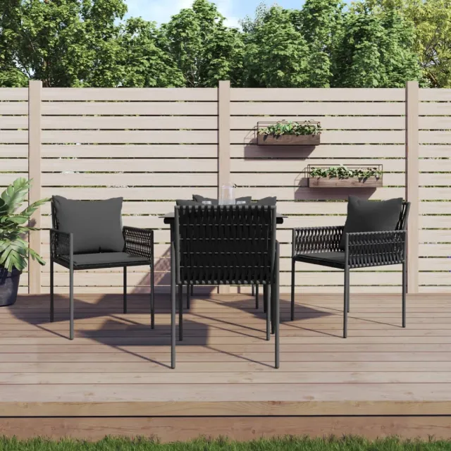 vidaXL 5-delige Tuinset met kussens poly rattan en staal, foto 2