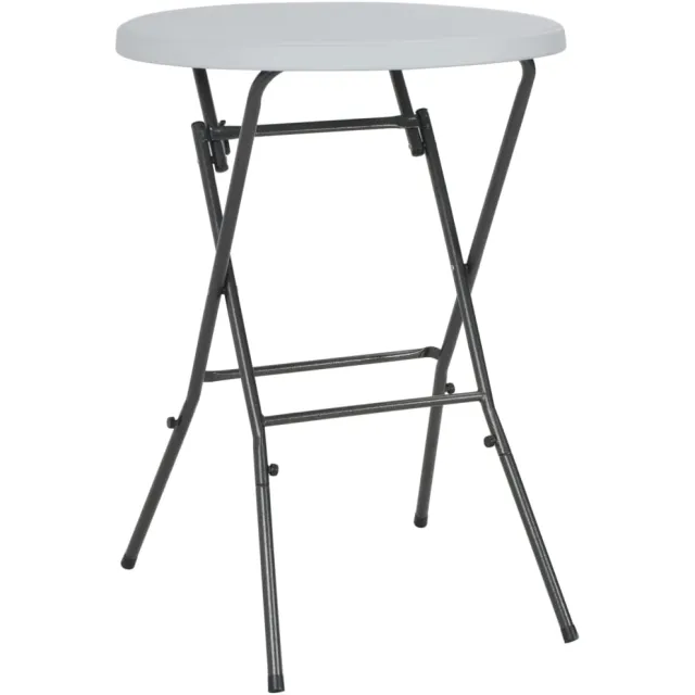 vidaXL Bartafel inklapbaar 80x110 cm HDPE wit