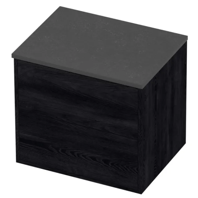 Proline Deck Badmeubelset Hardsteen Voor Grepen Symmetrisch Kader 60x46x54 cm Blue Stone Black Oak