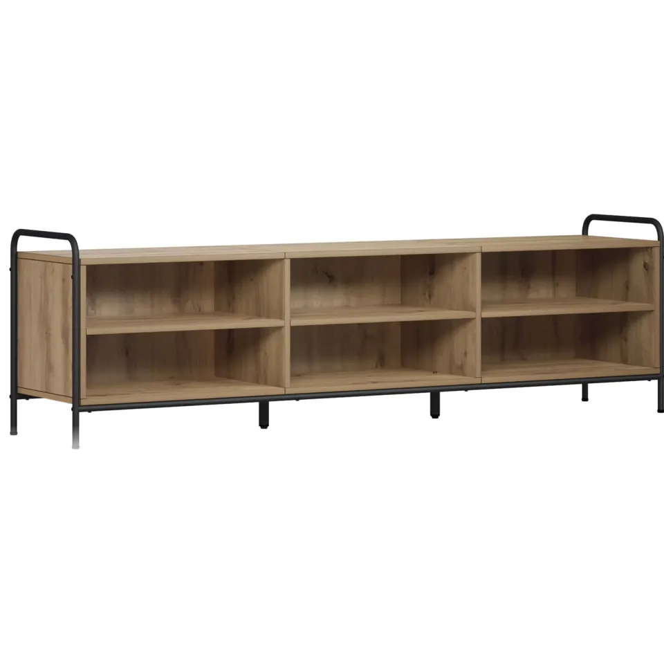 vidaXL Tv-meubel 140 x 39,5 x 50 cm Artisanaal eiken Bewerkt hout, foto 3