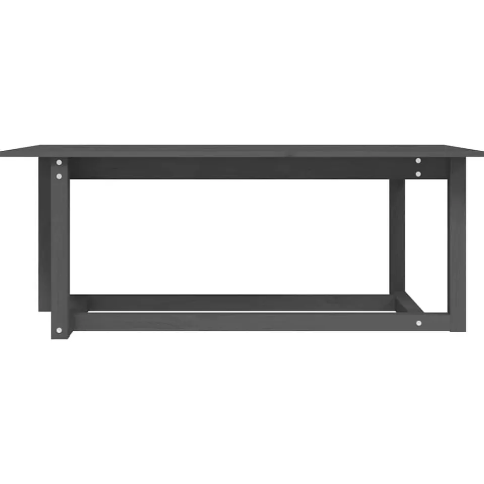 vidaXL Salontafel 110x55x45 cm massief grenenhout grijs, foto 4