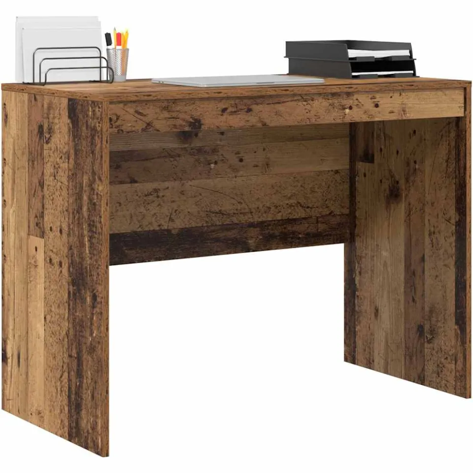 vidaXL Bureau Oudhout 100 x 50 x 76 cm Bruin