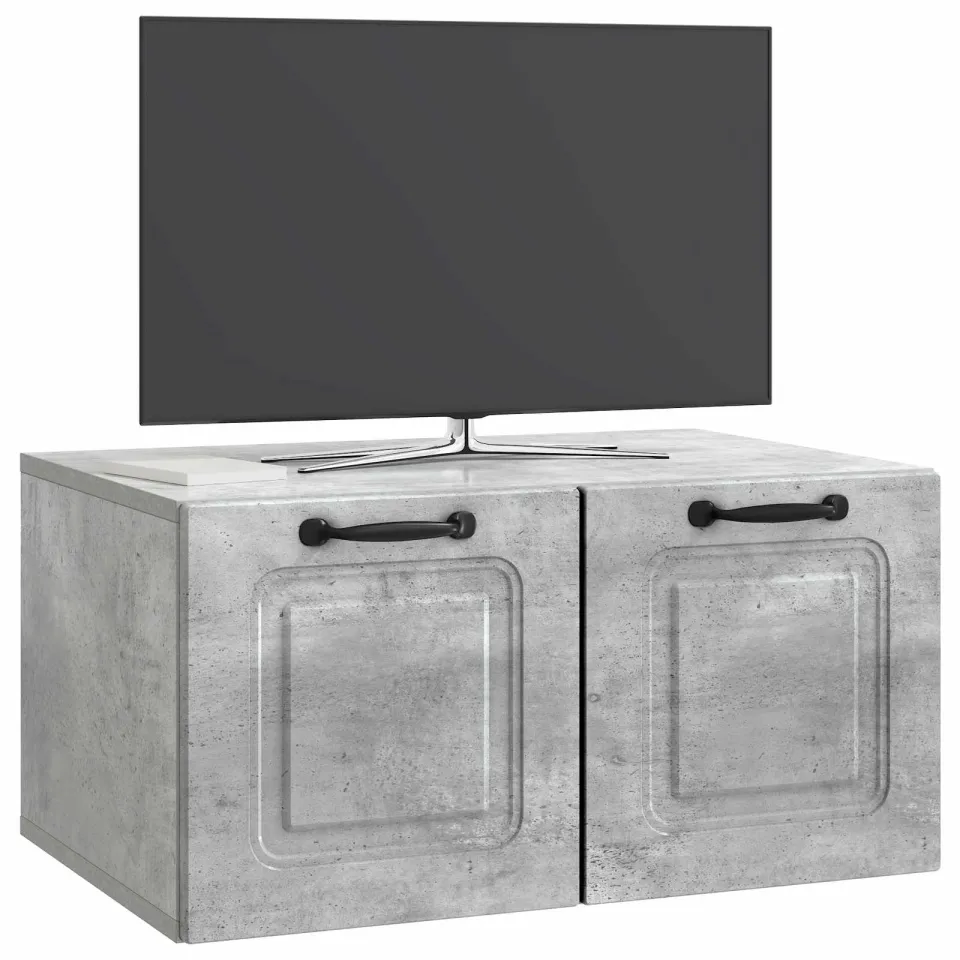 vidaXL Wandbeugel TV-kast Betongrijs 59,5 x 41 x 30 cm Bewerkt hout