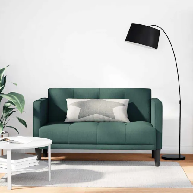 vidaXL Loveseat Bank Donkergroen 111 cm Stof