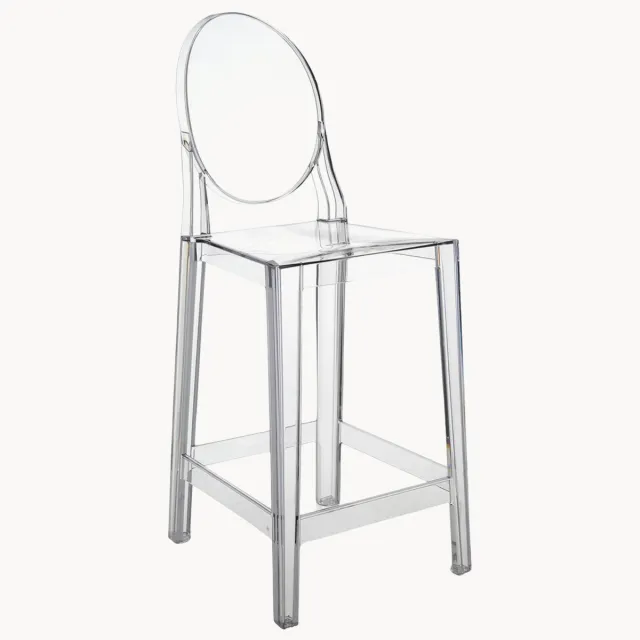 Kartell Barkrukken One More, 2-delig Transparant