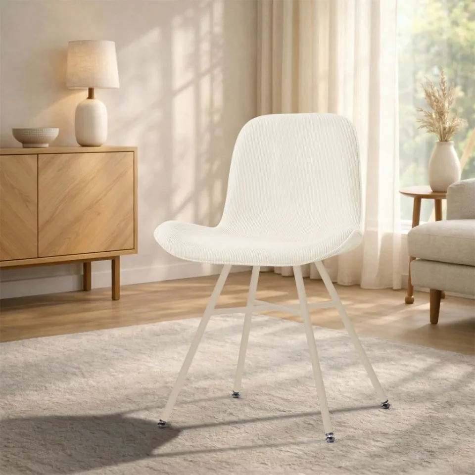 Nolon Noa-Fé eetkamerstoel rib beige - beige onderstel, foto 3