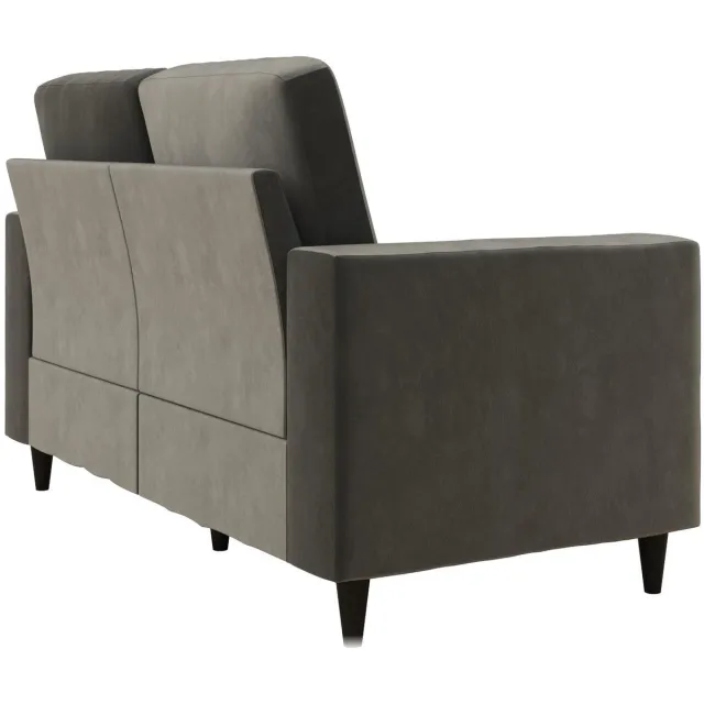 Notio Living Cooper-Sofa 2-zits - Grijs Fluweel