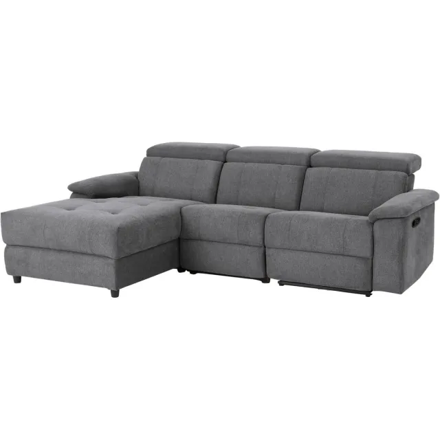 Notio Living Tanaro-Chaiselong - Rechts Handmatig - Antraciet Stof Grijs