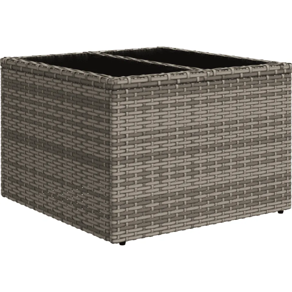 vidaXL 10-delige Loungeset met kussens poly rattan grijs, foto 3