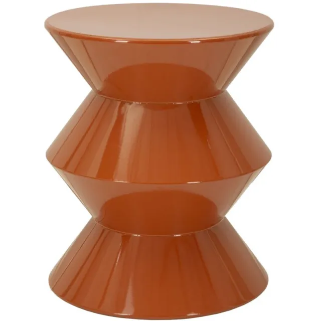 Mauro Ferretti Bijzettafel Zag End Table Orange Ø 37,5×45 cm Oranje