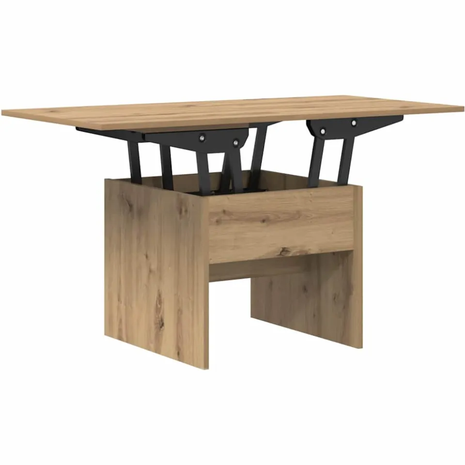vidaXL Salontafel Artisan Eiken 55 x 54,5 x 45 cm Bewerkt hout Bruin