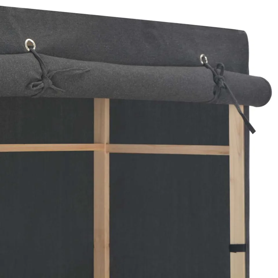 vidaXL Kledingkast 3-laags 79x40x170 cm stof grijs, foto 2