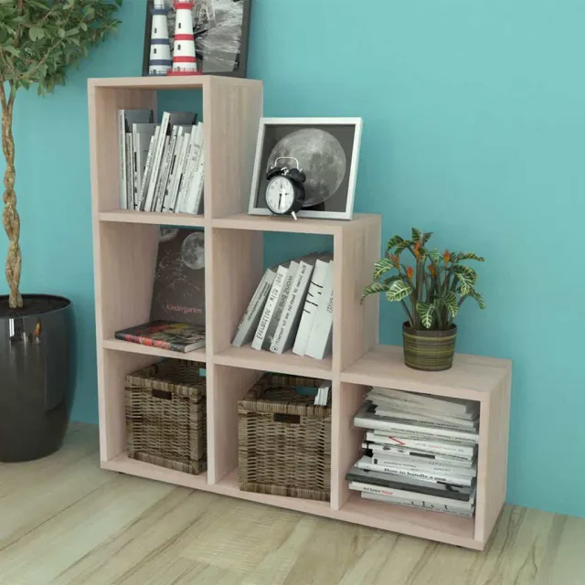 vidaXL Boekenkast/presentatiemeubel trapvormig 107 cm eikenkleur, foto 2