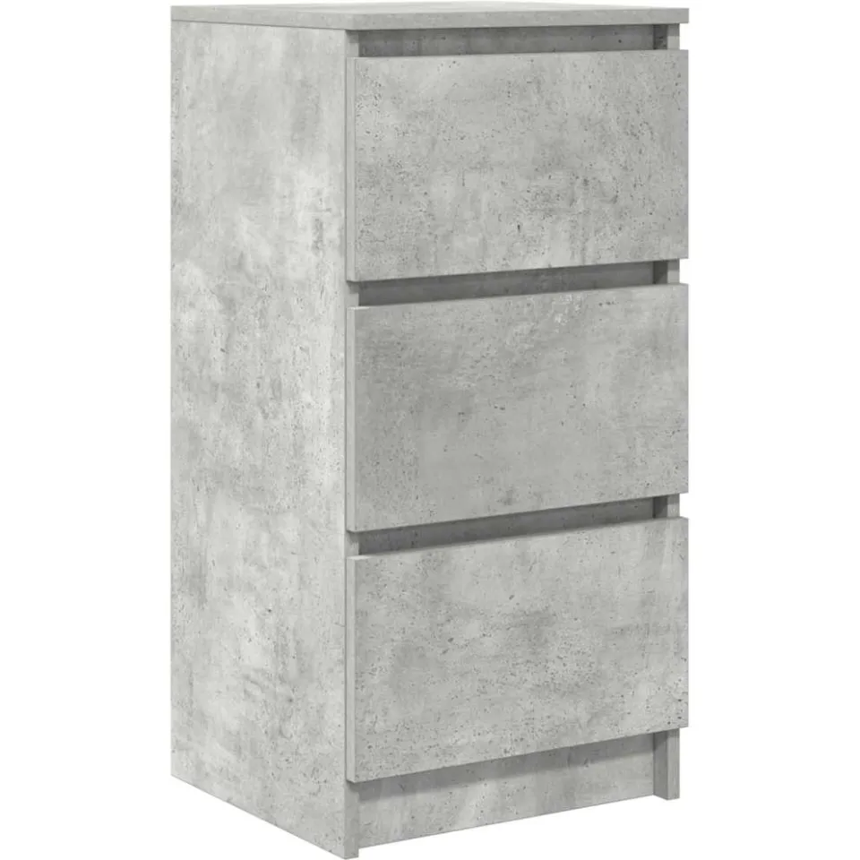 vidaXL Dressoir 37,5x35x76 cm bewerkt hout betongrijs