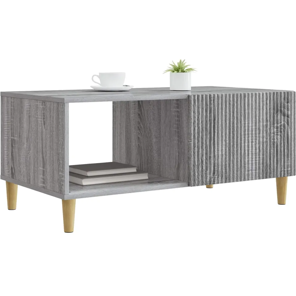 vidaXL Salontafel Grijs sonoma 90 x 50 x 40 cm Bewerkt hout