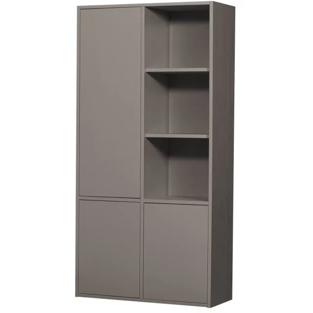 WOOOD Merel opbergkast - Grenen - Warmgrijs - 100x200x44 cm warm grey