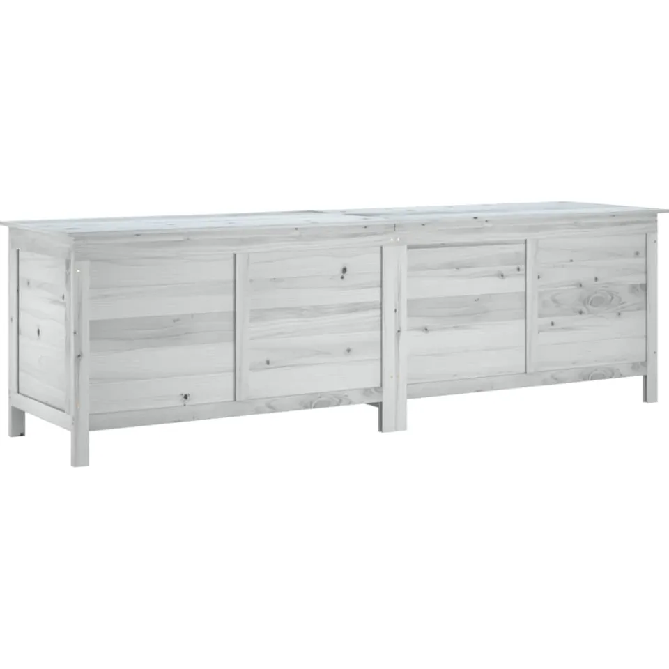 vidaXL Tuinbox 198,5x50x56,5 cm massief vurenhout wit, foto 3