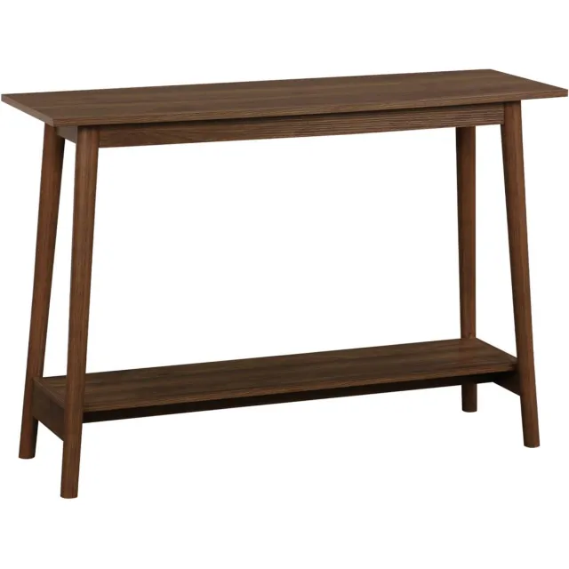 sweeek Scandinavische notenhouten sidetable, b 120 x d 35 x h 76cm Walnoothouteffect