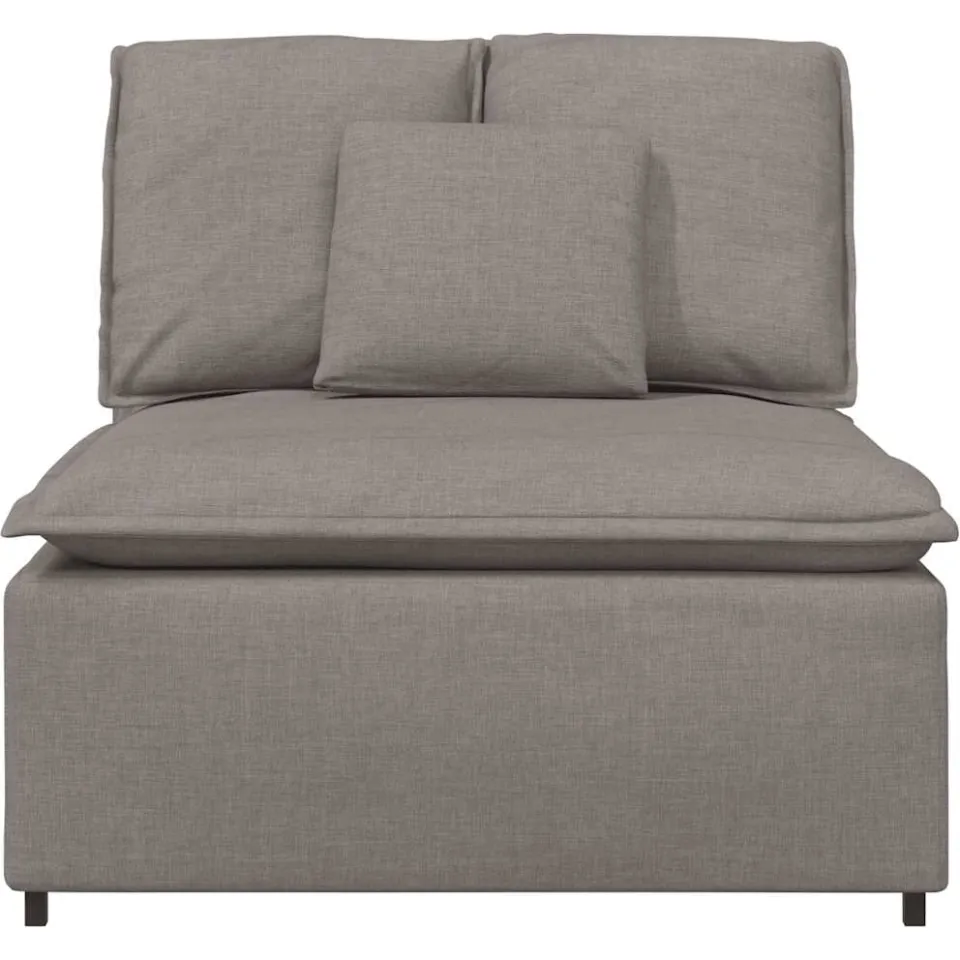 vidaXL Modulaire bank middenmodule met kussens 100 cm taupe, foto 2