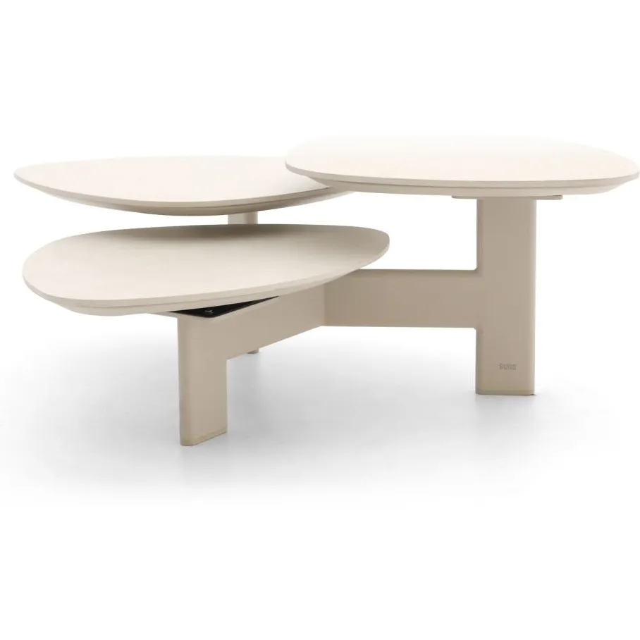 Suns Casto butterfly lounge tuintafel 100x100x47cm draaibaar taupe, foto 4