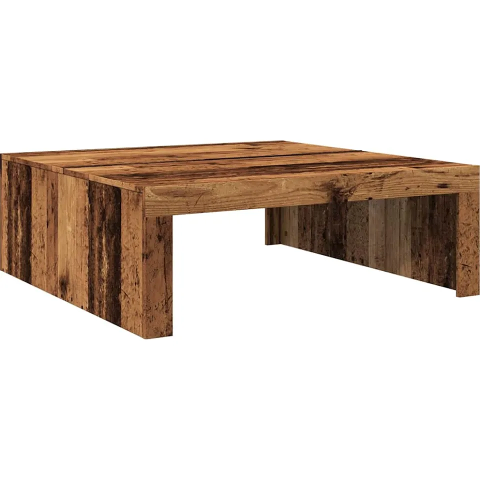 vidaXL Salontafel 100x100x35 cm bewerkt hout oude houtkleurig bruin, foto 3