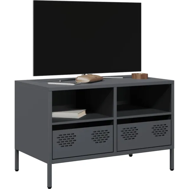 vidaXL Tv-meubel 68x39x43,5 cm koudgewalst staal antracietkleurig Anthraciet