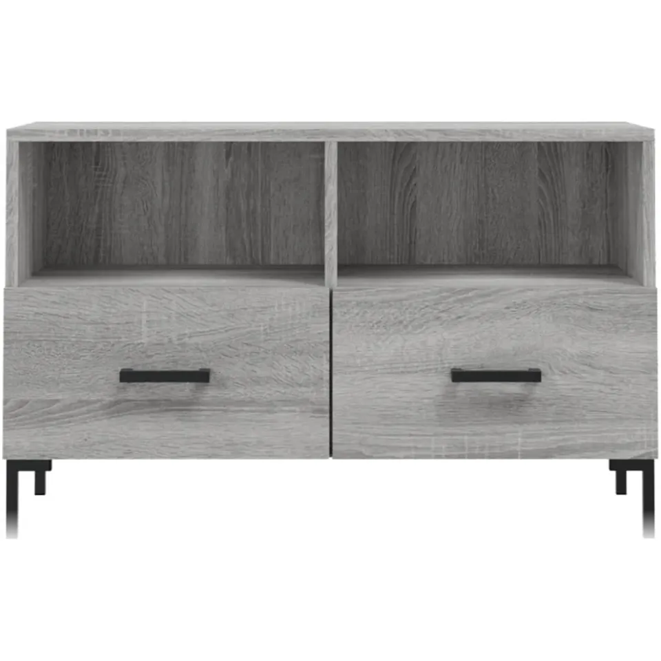 vidaXL Tv-meubel 80x36x50 cm bewerkt hout grijs sonoma eikenkleurig