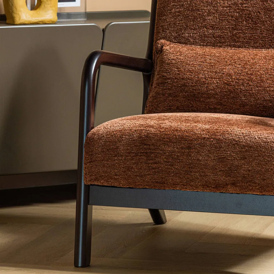 WOOOD Mark Fauteuil - Chenille - Zand - 75x67x82, foto 6