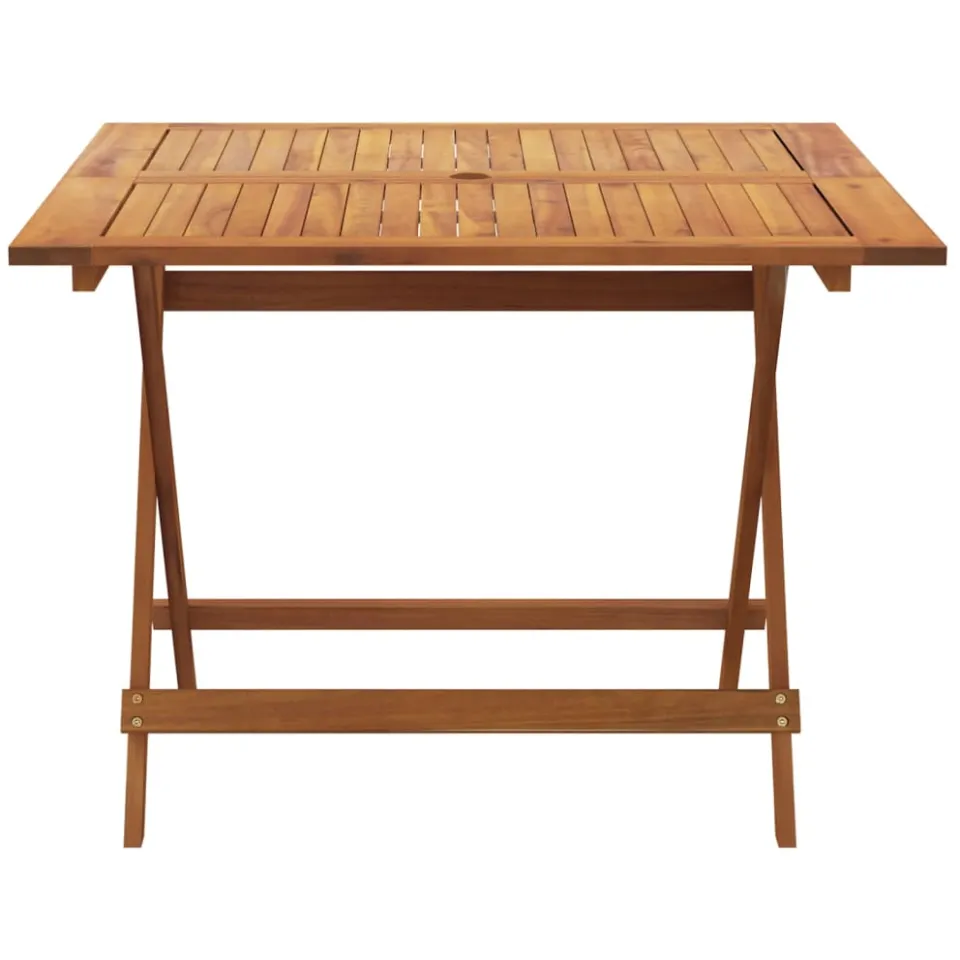 vidaXL Tuintafel inklapbaar 90x90x75 cm massief acaciahout bruin, foto 4