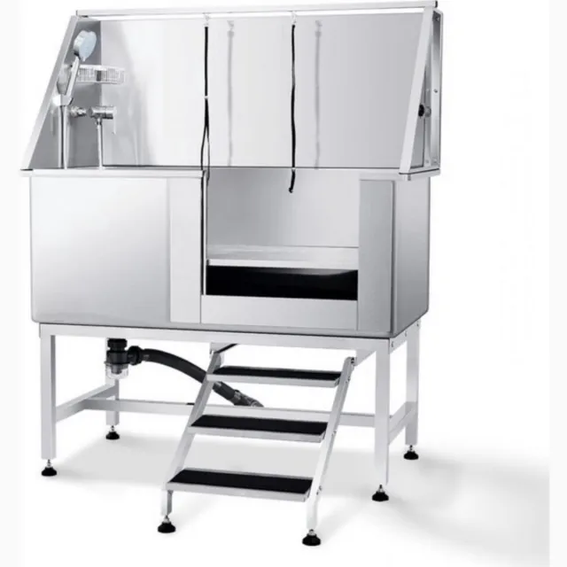 San Marque Hondenverzorgingskuip - hondenverzorgingstafel - 127 cm - RVS - Linkerdeur - Max. 150 kg Silver
