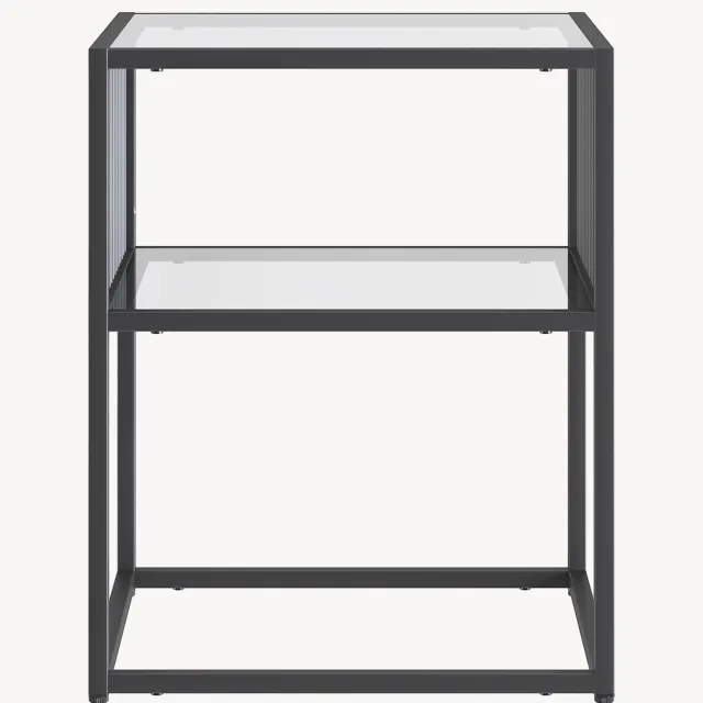 en.casa Bijzettafel Tronevn 50x40x40 cm zwart [en.casa]