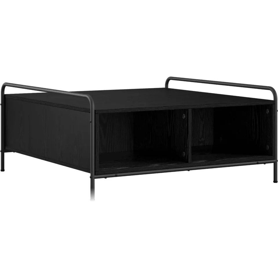 vidaXL Salontafel Zwart eiken 90 x 90 x 41 cm Bewerkt hout, foto 3