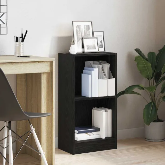vidaXL Boekenkast 40x24x76 cm spaanplaat zwart eikenkleurig, foto 2