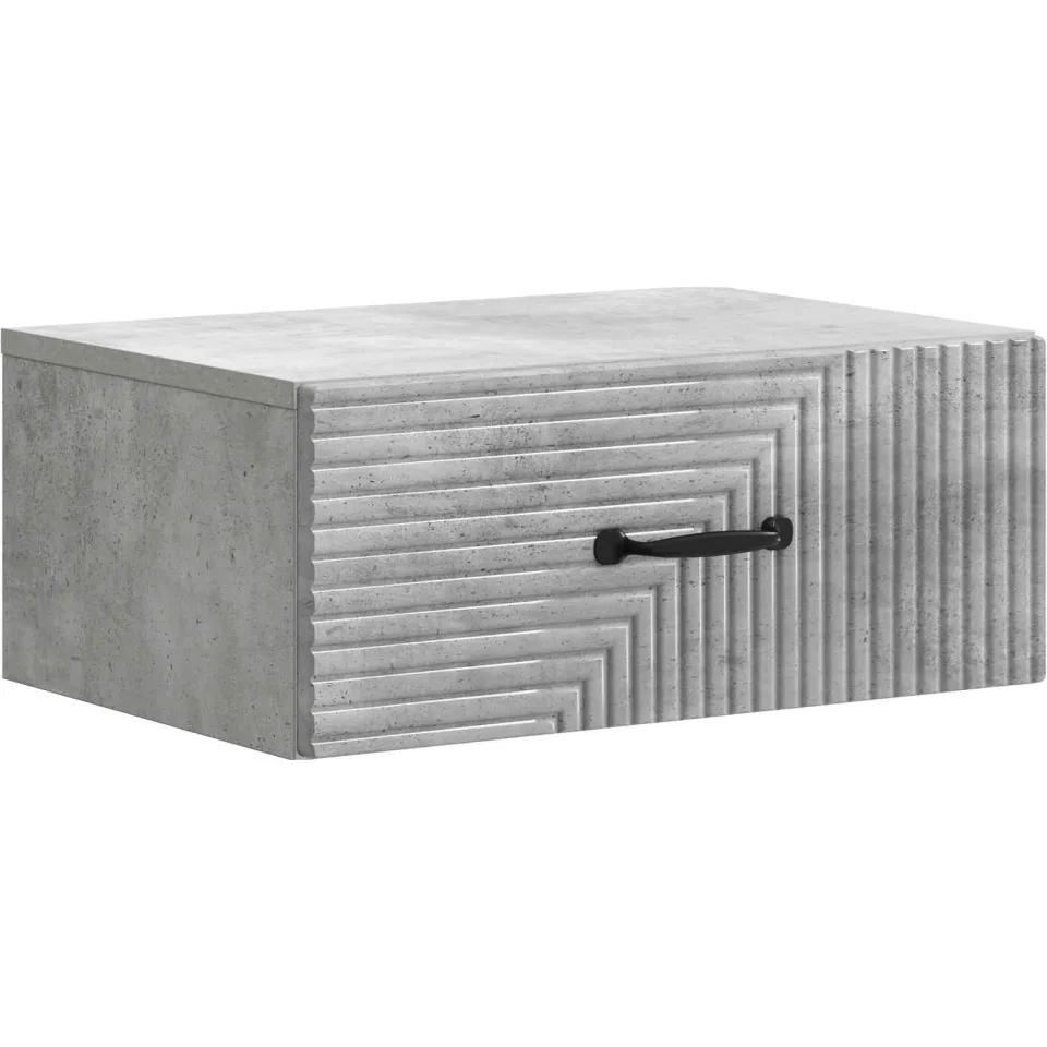 vidaXL Wandbeugel Bedkast Betongrijs 49 x 34,5 x 20 cm Bewerkt hout