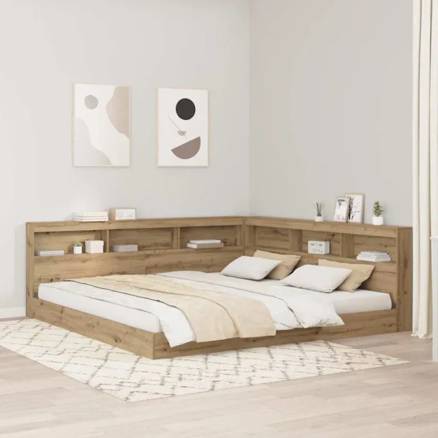 vidaXL Opberghoofdbord Artisan Eiken Bewerkt hout Bruin