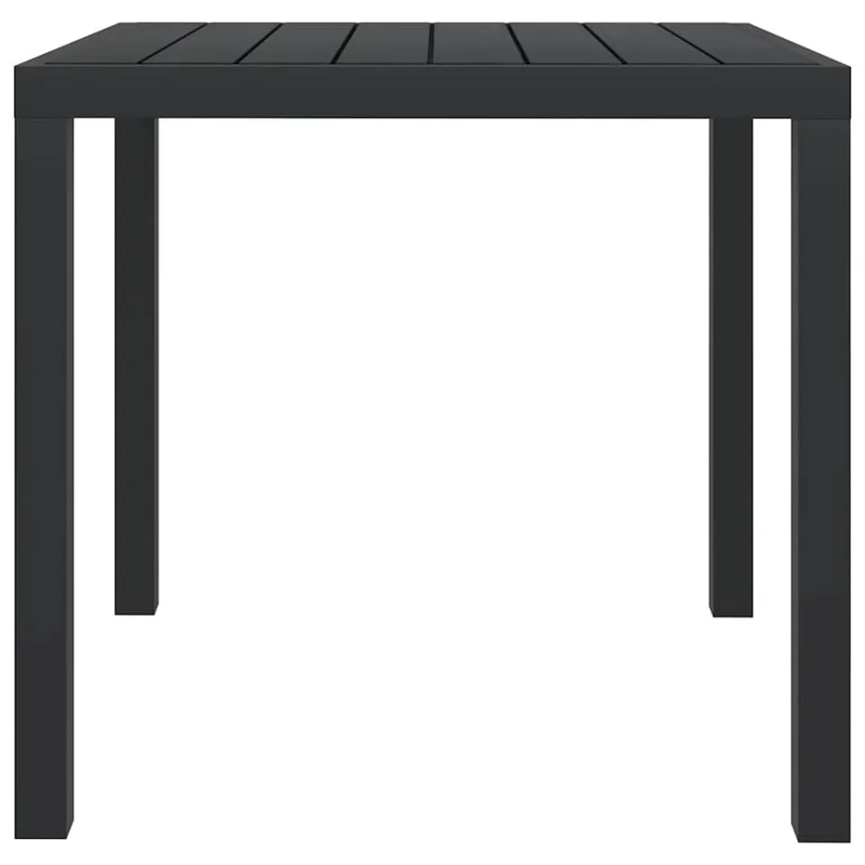 vidaXL Tuintafel 80x80x74 cm aluminium en HKC zwart, foto 2