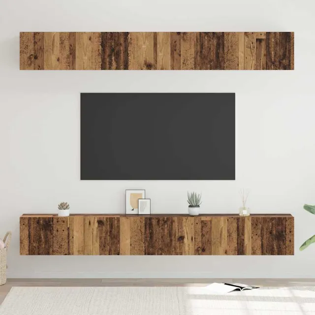 vidaXL Tv-meubelset 6 st 80 x 30 x 30 cm Oudhout Bruin