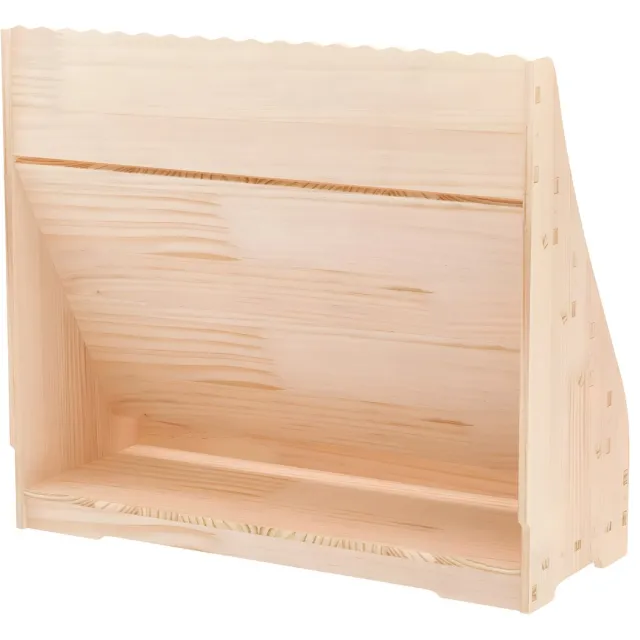 Happiq Kinderboekenplank 5-Laags - Houten Boekenrek voor Kinderkamer - Frontale Boeken Organizer Beige