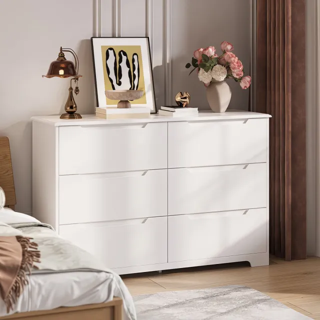 Bealife AP47 Ladekast - Opbergkaste Slaapkamer met 6 Ruime - Wit