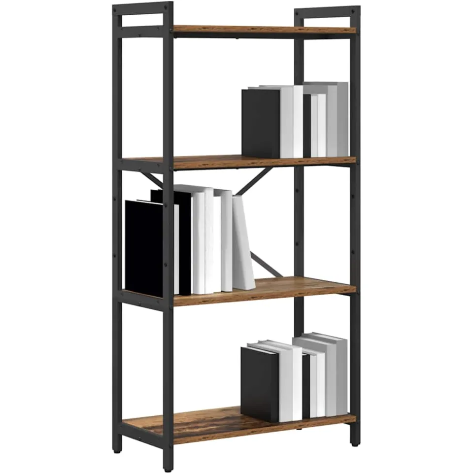 vidaXL Boekenkast 60 x 30 x 120 cm Bewerkt hout Oud hout Bruin