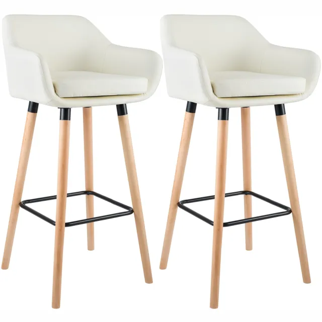 Luxe Comfort Torino 0270 barkrukken (set van 2) - kunstleer - crème creme