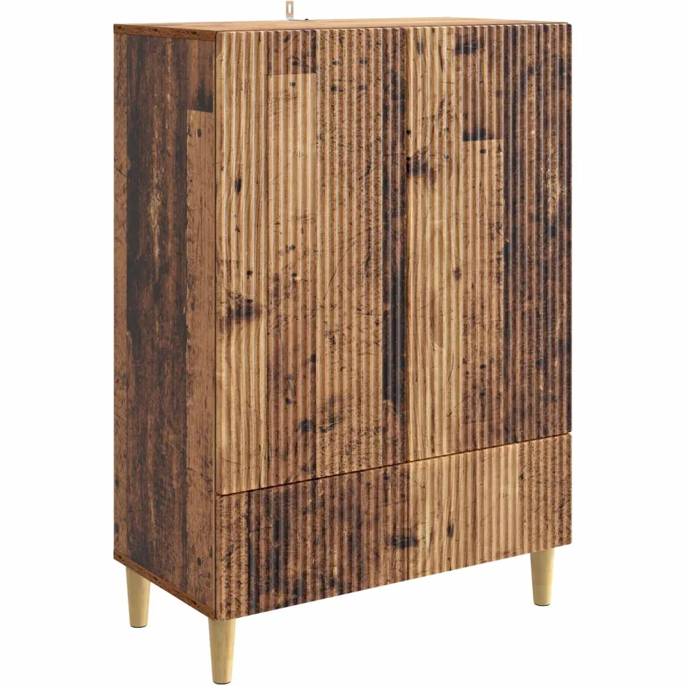 vidaXL Dressoir met lade Oud hout 66 x 34,5 x 95 cm Bewerkt hout bruin, foto 3
